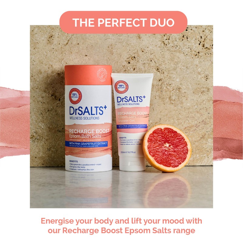 DrSALTS+ Recharge Therapy Epsom Salts - Invigorating Epsom Bath Salts