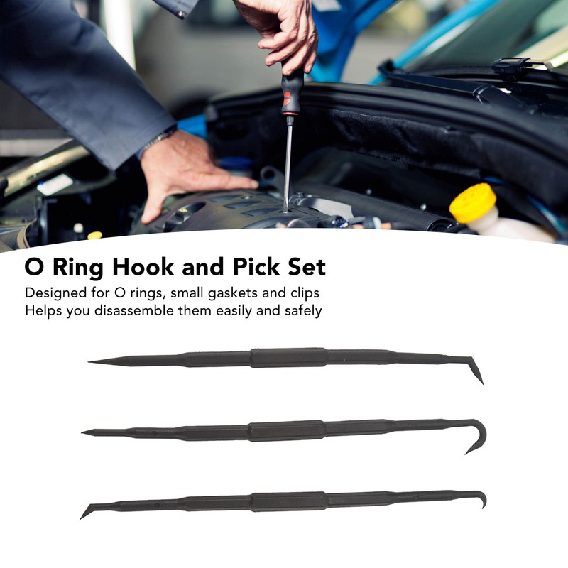 3PCS O Ring Hook and Pick Set Double Ended Flexible