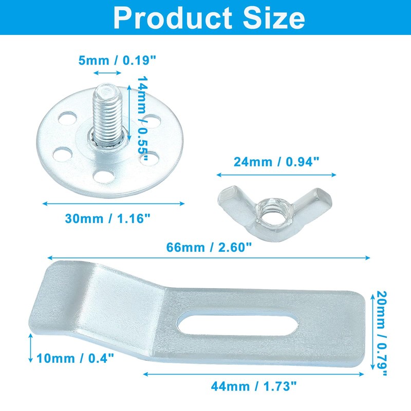Marvexi 12Pcs Undermount Sink Brackets Silver Sink Mounting Bracket, Heavy