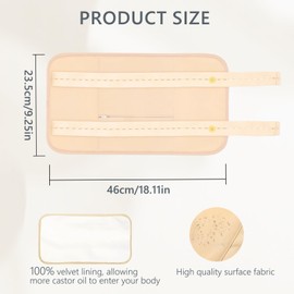 Castor Oil Packs - Reusable Organic Caster Oil Wrap Kit for Liver Detox, Aid Sleep, Auxiliary Liver and Abdominal Muscles to Improve Circulation Digestion(Castor Oils Not Included)