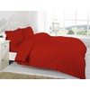 R&Z Plain Dyed Percale Polycotton Duvet Cover & 1 Pillow