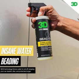 3D Bead It Up Ceramic Coating Booster Spray - Super Hydrophobic Bead Maker - Polymer Paint Protectant & Sealant 1 Gallon