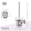 Piazza Bathroom Range WC Brush Holder made of High-Quality Stainless