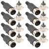 RUNCCI-YUN 16pcs DIN Male Female Soldering Connector 4-Pin for Panel