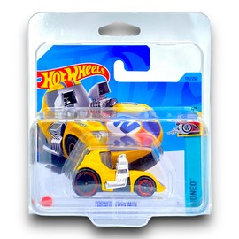 Hot Wheels Tooned Twin Mill (Yellow) 1/5 Tooned - 2023-170/250 (Short Card) - COMES IN A KLAS CAR KEEPER PROTECTIVE COLLECTORS CASE - HKJ84