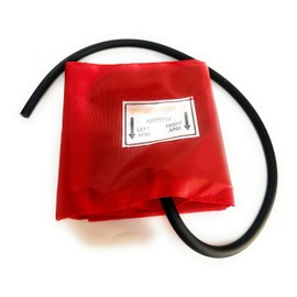 ICE Medical Replacement Manual Aneroid Sphygmomanometer Blood Pressure Cuff (Adult Arm - Standard, Red)