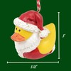 Yellow Duck Christmas Ornaments, Santa, Reindeer and Scrooge Hanging Ducks,