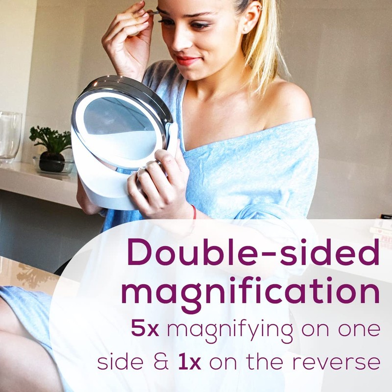 Beurer 5x Magnifying Double-Sided Cosmetic Vanity Makeup Mirror Illuminated |