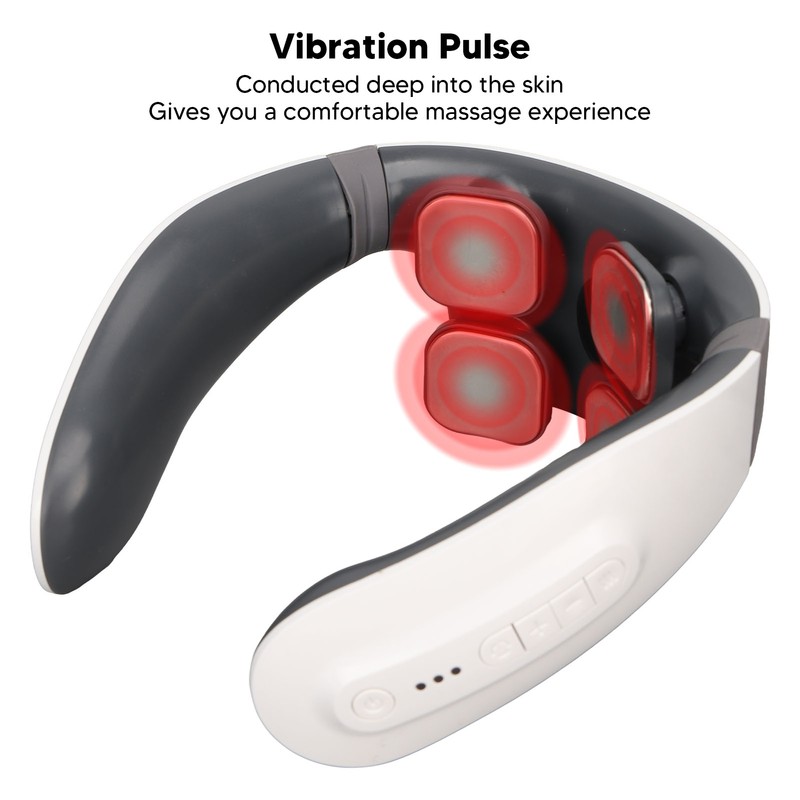 Electric Heated Pulse Neck Massager 4 Heads Intelligent Remote Control