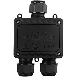 revolt Outdoor Cable Connector: Outdoor Cable Connection Box, 3-Way, for Cables with Diameter 9-14 mm, IP68 (Junction Box IP68, Connection Box IP68 for Underground Cable, Junction Box Waterproof)