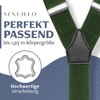 Sencillo Men's Braces with Strong Clips Y Shape, Green