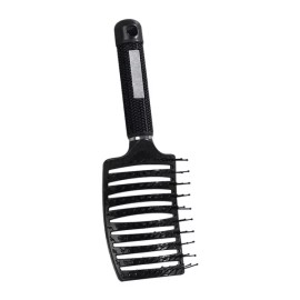헤어빗 젖은머리 엉킨머리 미용실빗 두피마사지빗 빗 Wet Hair Detangling Comb Salon Hair Brush Scalp Massage Comb [Black]