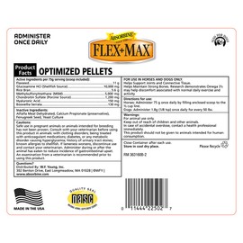 Absorbine Flex+Max Horse Joint Supplement Pellets, Highly Palatable, Comprehensive Equine Formula with Glucosamine, MSM, Chondroitin & Flaxseed, 10lb Tub / 60 Day Supply