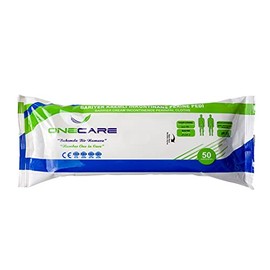 OneCare Incontinence Personal Cleansing Perineal Cloth Adult Wipes Tissues with Barrier Cream Pack of 25 8"x10" (50 ct)