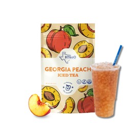 HTeaO Georgia Peach Black Tea – Texas-Style Flavored Iced Tea Bags for Summer – Instant Ice Tea Packets for Quick Brew - Loaded Tea Sachets Ready in 5 Minutes (8-Count, Makes 4 Gallons Total)
