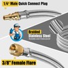 NQN Propane Hose, 12FT Stainless Steel, 1/4'' Quick Disconnect Connect