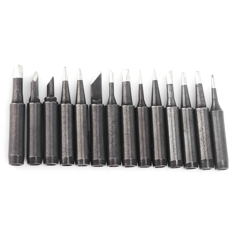14Pcs Soldering Iron Tips External Heating Copper Welding Head Solder