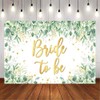 VanillaBay Bride to Be Backdrop Sage Green Eucalyptus Leaves Bridal