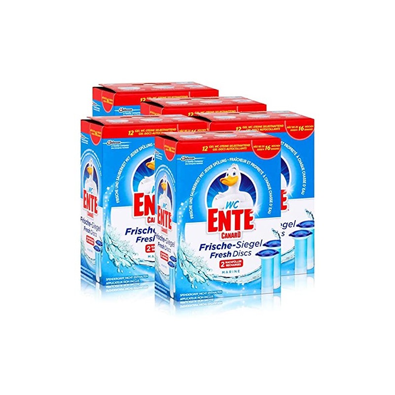 5x WC Ente Frische Siegel Nachfüller Marine