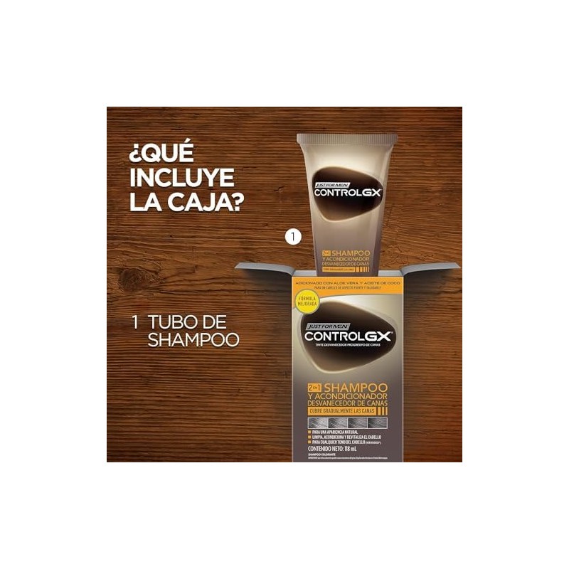 Just For Men Control GX Shampoo y Acondicionador Desvanecedor Canas,