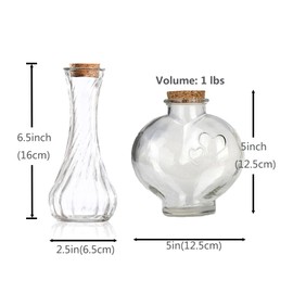 Unity Sand Ceremony Set for Wedding Handmade Decorative Jars with Sand and lid