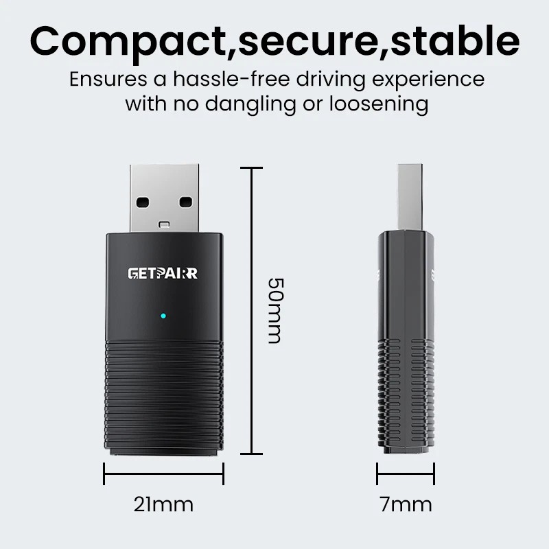 Pairr Mini Wireless Carplay Dongle Android Auto Adapter USB Car