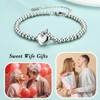 EYQV Wife Gifts, Heart Charm Bracelet Valentines Gifts for Wife,