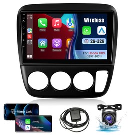 Leadfan Car Stereo Radio for Honda CRV 1997-2001 with Wireless CarPlay Android Auto, 9” IPS Touch Screen Support WiFi GPS Navigation, Bluetooth 5.1/FM/Back-up Camera/SWC/Split Screen
