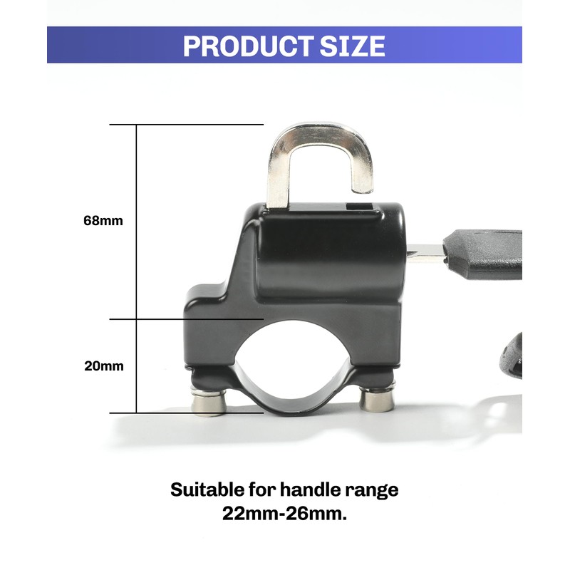 bylikeho 2Pcs Motorcycle Helmet Lock,Motorcycle Helmet Accessories Car Accessories Universal