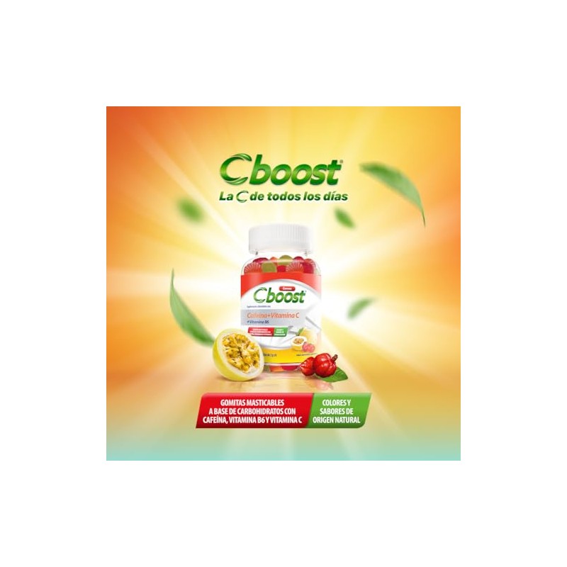 C-Boost, Gomitas de Cafeína + Vitamina C y Vitamina B6