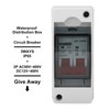 DC Circuit Breaker 2P 50A Miniature Isolator Switch IP65 Waterproof