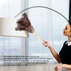 Feather Duster Light Weight Soft Long Handle Reusable Black Ostrich