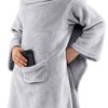 DecoKing Lazy TV Blanket, Microfibre Fleece Blanket with Sleeves, Pockets