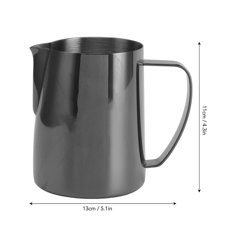 Milk Frothing Pitcher 304 Stainless Steel Coffee Steaming Pitcher Multipurpose