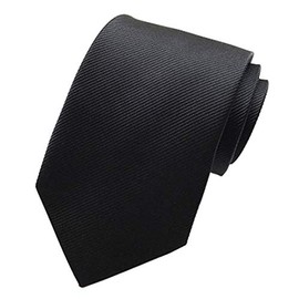 Mendence Necktie, Solid, Silk, Washable, Solid, Business, Wedding, Formal, 6 Colors Available, Party, Adult Day, Black