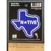 Vinyl Sticker - Texas Native - 3.5 x 3.5 Inches