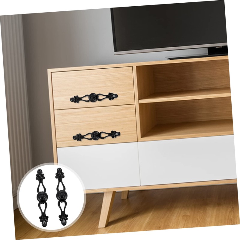 Outanaya 3sets Gold Handle Knobs European Vintage Style Wardrobe Handles