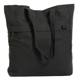 Terra Thread Organic Cotton Executive Work Tote Bag, Charcoal Grey