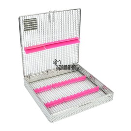 ZAMAHA UK Mesh Autoclave Sterilization Cassette Tray Box Premium Design for Dental, Instruments Organizer for 15 Pieces