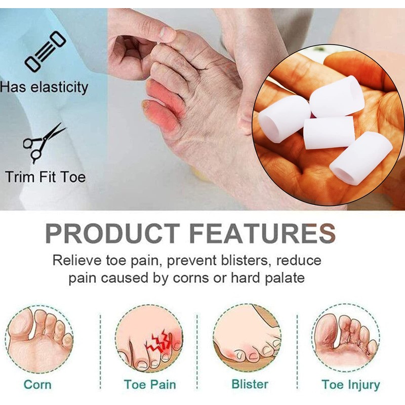 Mcvcoyh 12pcs Small Toe Protector Toe Sleeves New Material Toe