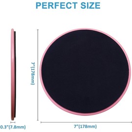 Sliders for Working Out Yoga Pilates Gliding Disc Liders Exercise Fitness Sliders, 2PCS Yoga Pilates Gliding Disc,Double Sided Slider Discs Exercise Sliders, 2 Dual Sided Gliding Sliding Discs, Pink