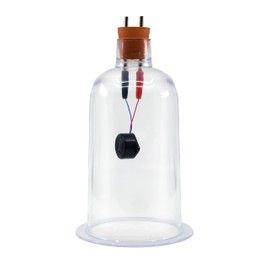 EISCO Bell in Vacuum Experiment - Demonstrate Sound Wave Properties - Acrylic Bell Jar, Rubber Stopper & Lead Plugs, Buzzer - Not Included: Vacuum Plate, Pump, 3-6V DC Power Source