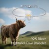 ONEFINITY Highland Cow Armband 925 Sterling Silber Sonnenblume Tiere Armband