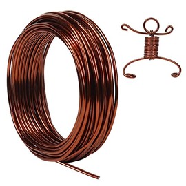 Tenn Well 9 Gauge Aluminum Wire, 50 Feet 3mm Bendable Craft Wire for Bonsai Training, Sculpting, Doll Making, Jewelry Making, Crafting (Bronze)