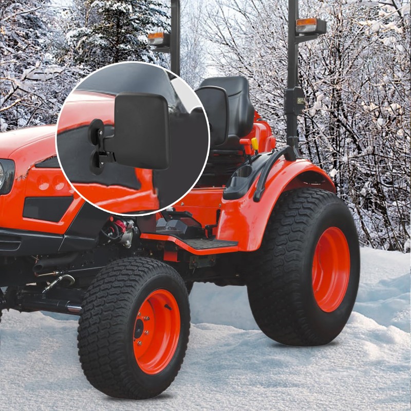 Omgro Universal Tractor Mirrors, Strong Magnetic Tractor Side Mirrors Compatible