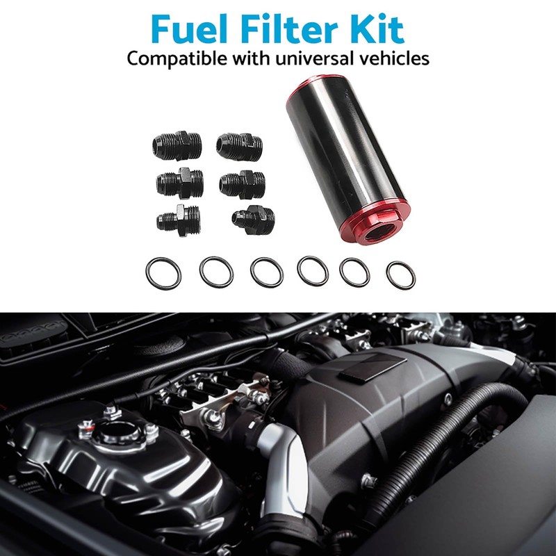 MAX COOL Fuel Filter AN6 AN8 AN10 Adapter 100 Micron