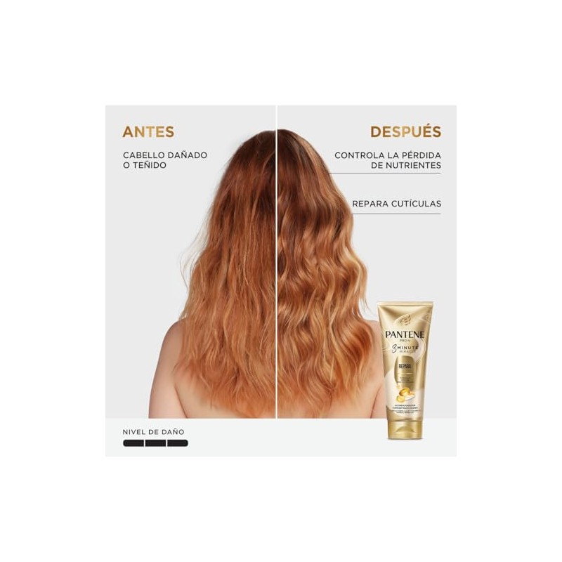 Pantene Pro-V 3 Minute Miracle Repara Acondicionador Concentrado Diario 170