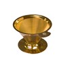 ATHIA Golden Stainless Steel Reusable Coffee Filter, Pour Over Cone