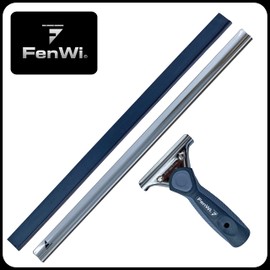 FenWi Window Squeegee with Rubber Lip 35 cm Wide / Shower Squeegee / Squeegee with Stainless Steel Squeegee as Glass Squeegee for Window Cleaning