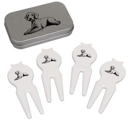 Azeeda 'Bedlington Terrier' Golf Divot Tool/Repair Fork Gift Set (GO00060703)